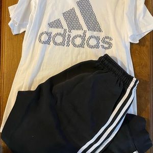 Adidas joggers and T-shirt